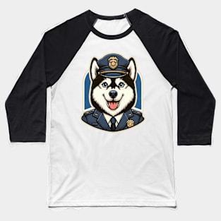 Husky Police Baseball T-Shirt